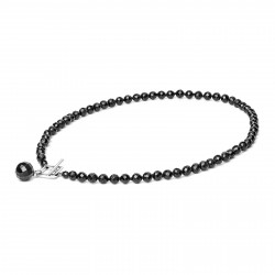Colier onix negru fatetat cu argint DiAmanti 202-59-G (Argint 925‰ 3,15 g.)